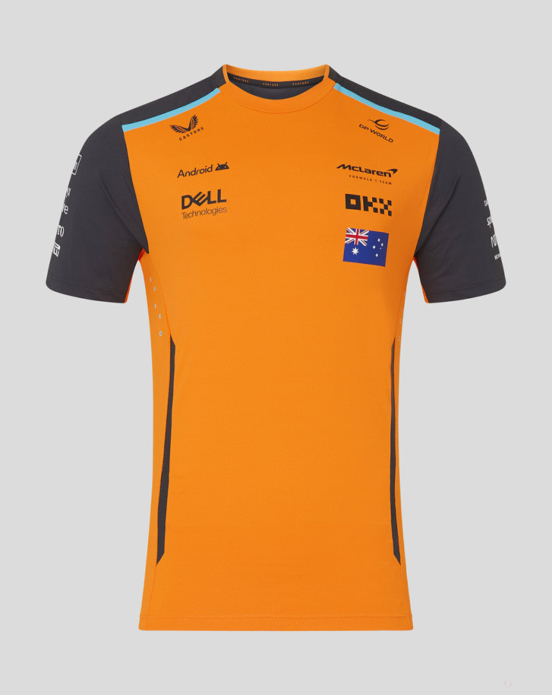 McLaren tričko, Castore, Oscar Piastri, oranžový - FansBRANDS®