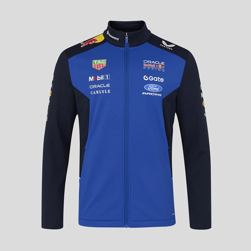 Kurtka softshell Red Bull, zespołowa, niebieska