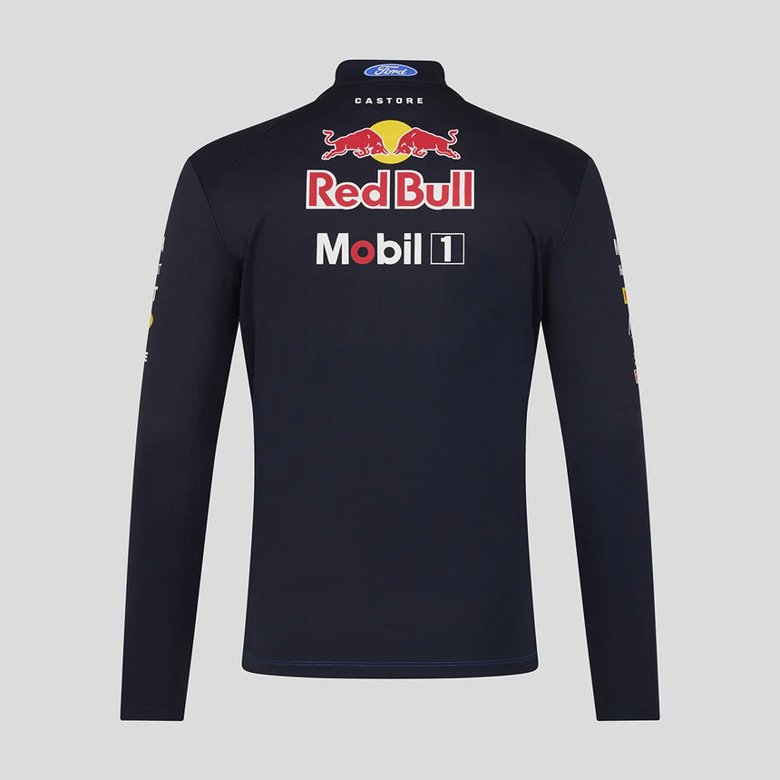 Bluza Red Bull, teamowa, zamek 1/4, niebieska