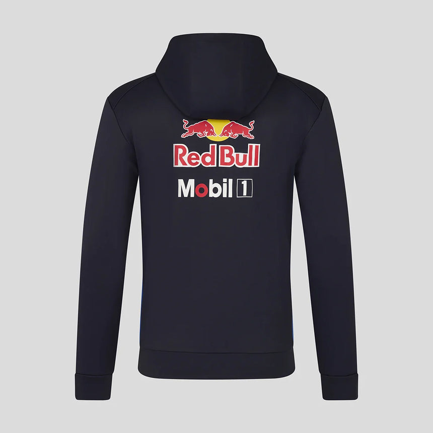Bluza z kapturem Red Bull, teamowa, zapinana na zamek na całej długości, niebieska