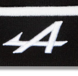 Czapka Alpine z mankietami w paski, czarna