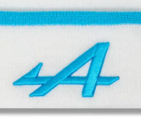 Czapka Alpine z mankietami w paski, biała