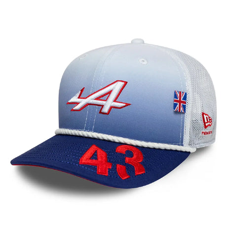 Alpine czapka, zespół, Franco Colapinto, 9SEVENTY, New Era, Silverstone Edycja Specjalna, biała, 2026