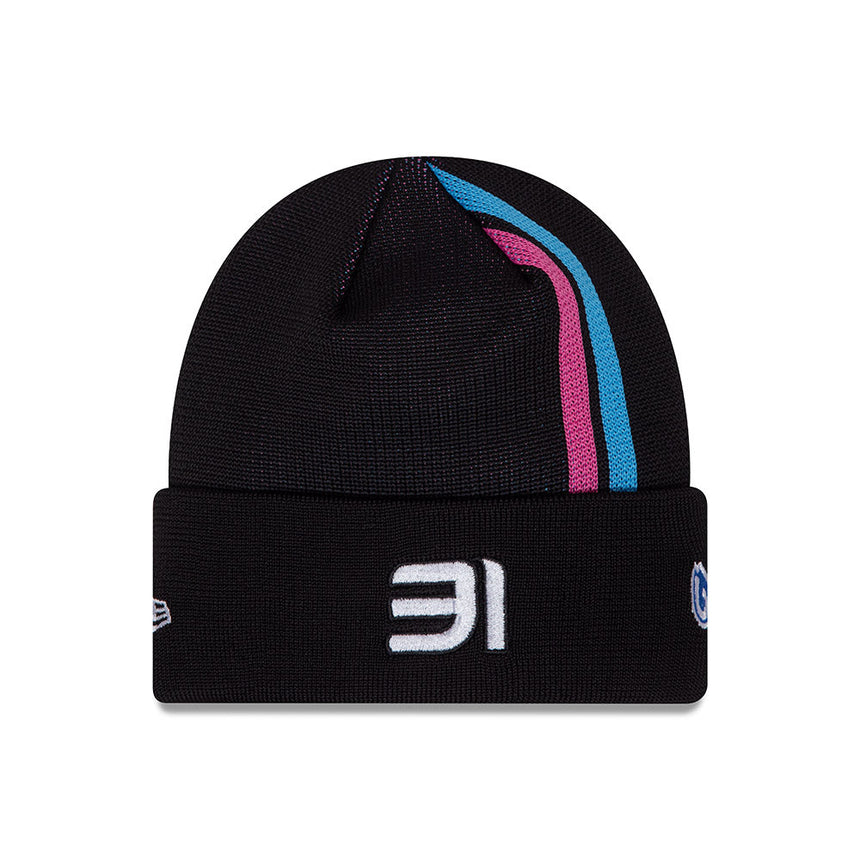 Alpine hat, NEW ERA, Esteban Ocon, beanie, Kids, black, 2024