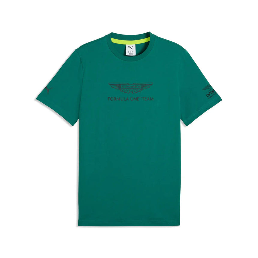 Aston Martin t-shirt, Essential, duże logo, zielony