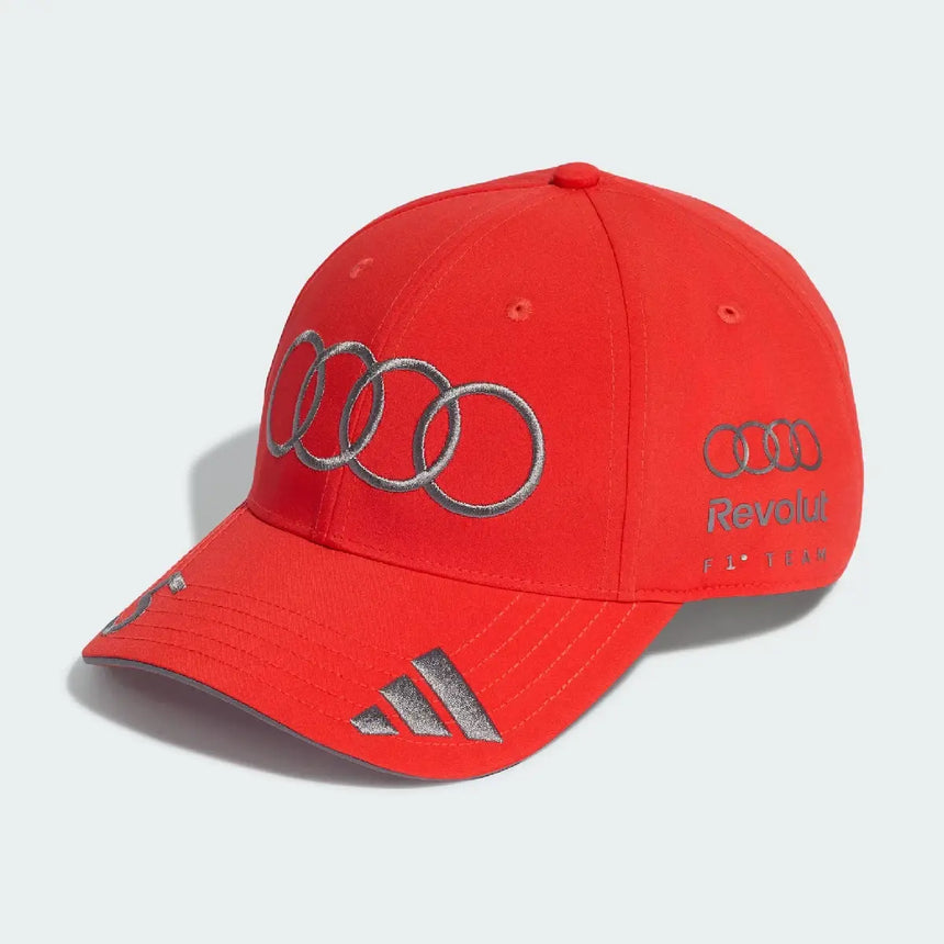 Audi adidas czapka, drużyna, Gabriel Bortoleto, czerwona, 2026
