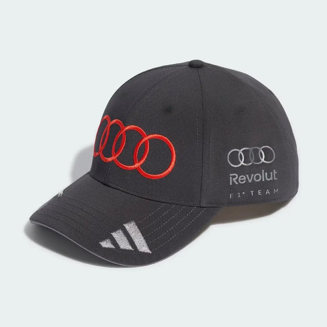 Audi adidas czapka, zespół, Gabriel Bortoleto, czarna, 2026