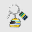 Ayrton Senna breloczek, kask, kolorowy