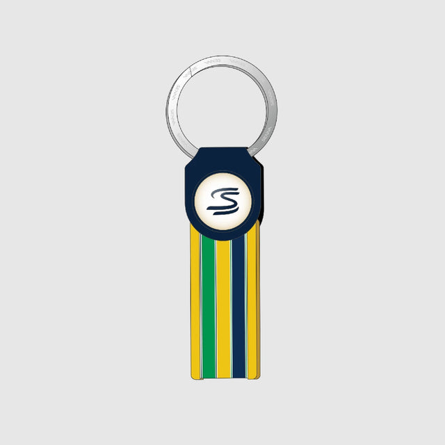 Ayrton Senna brelok, w paski, niebieski