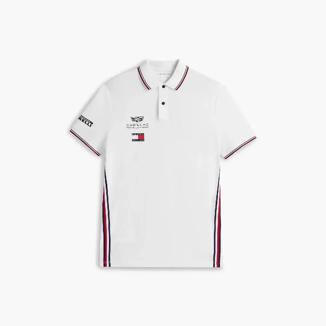 Cadillac F1 pólko, zespół, Tommy Hilfiger, białe, 2026