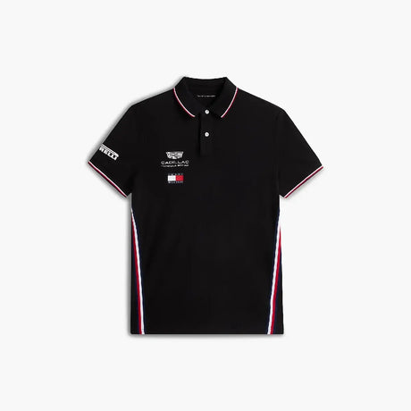 Cadillac F1 polo, drużyna, Tommy Hilfiger, czarne, 2026