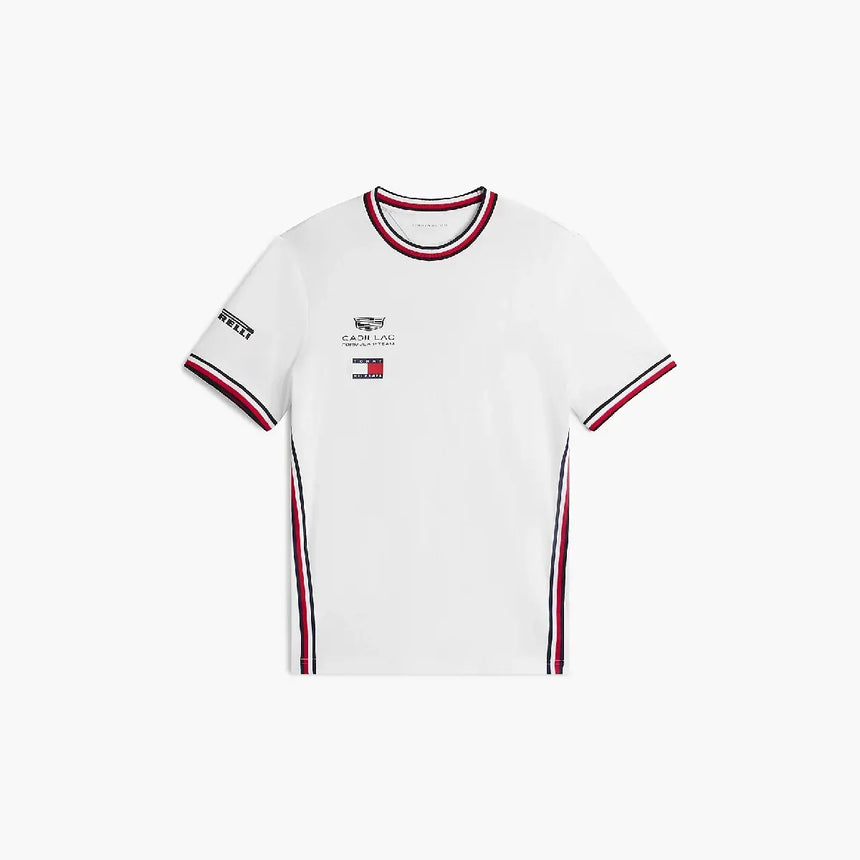 Cadillac F1 T-shirt, zespół, Tommy Hilfiger, biały, 2026