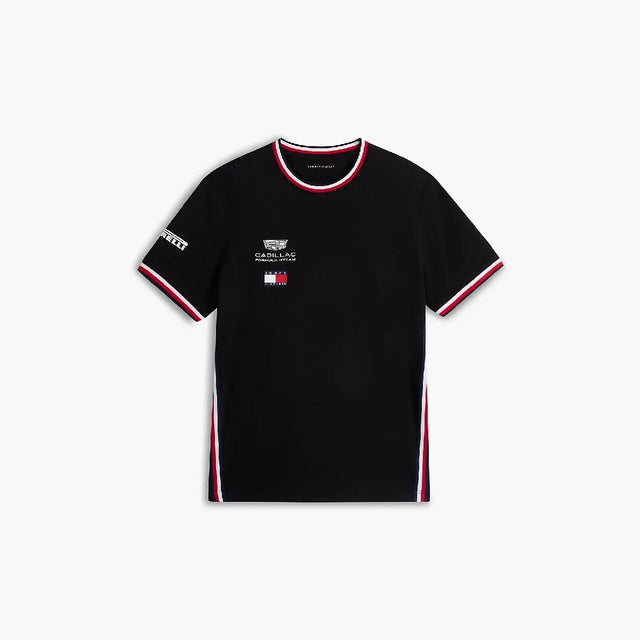 Cadillac F1 T-shirt, zespół, Tommy Hilfiger, czarny, 2026