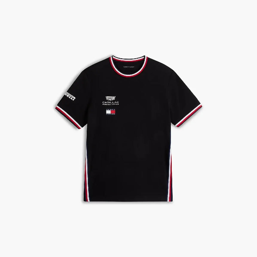 Cadillac F1 T-shirt, zespół, Tommy Hilfiger, czarny, 2026