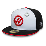 Czapka Haas F1, letnia liga, 59FIFTY, New Era, czarna