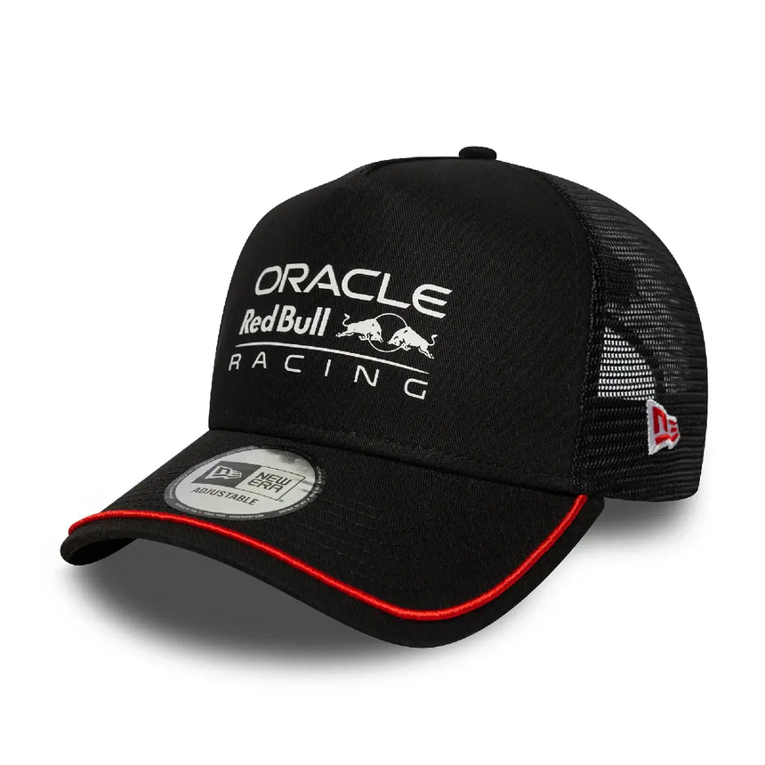 Czapka trucker Red Bull, naszywka ORBR, 9FORTY, New Era, czarna