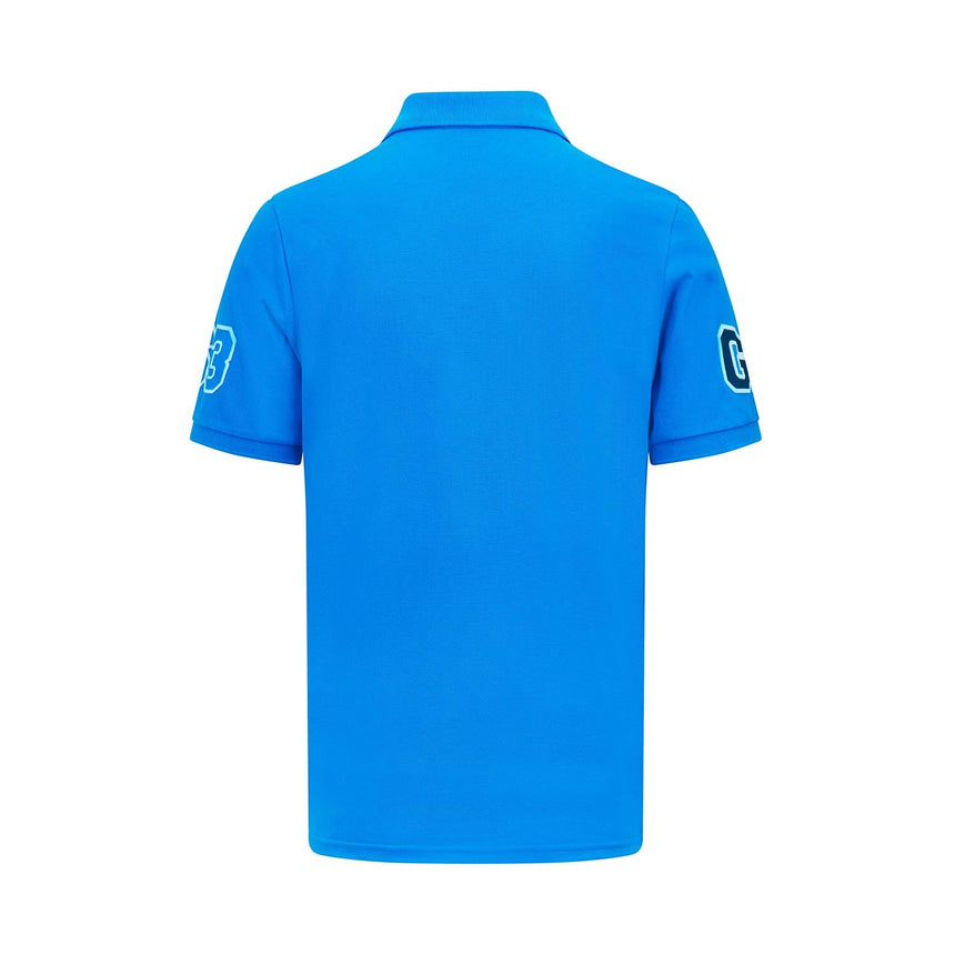 Mercedes George Russell Herren Poloshirt, Blau