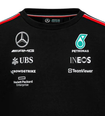 Bluza załogi Mercedes Zespół, czarna, 2023