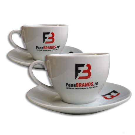 Vějíře ZNAČKY Čajový šálek, Bílý, 2 ks - RO - FansBRANDS®