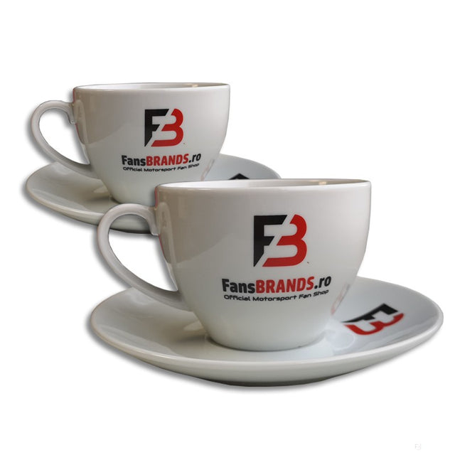 Vějíře ZNAČKY Čajový šálek, Bílý, 2 ks - RO - FansBRANDS®