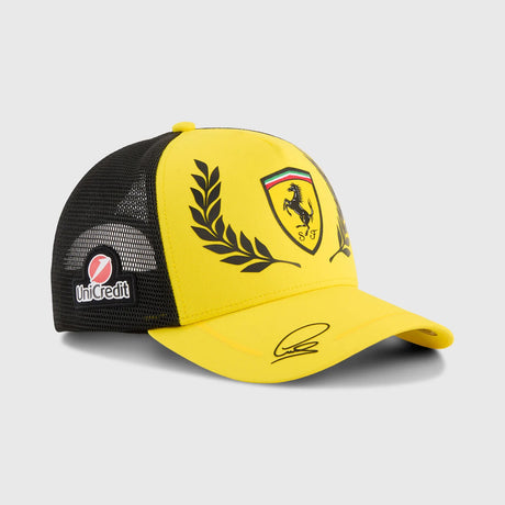 Ferrari czapka, Lewis Hamilton, trucker, edycja specjalna Silverstone, Puma, Żółta, 2026