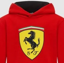 Dziecięca bluza z kapturem Ferrari Big Shield w kolorze czerwonym