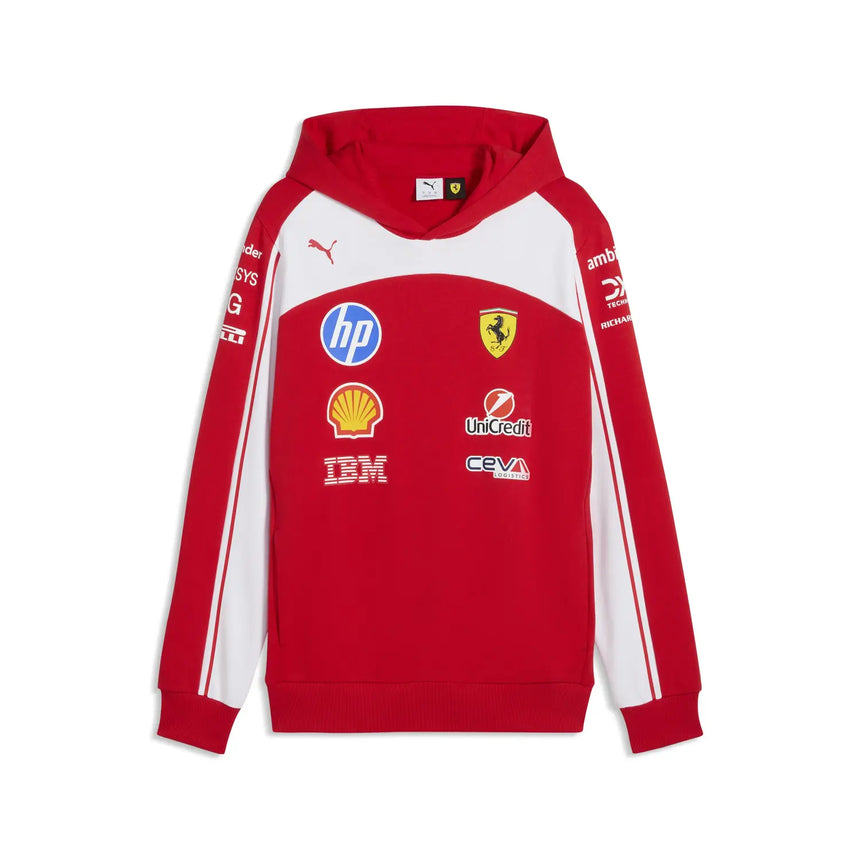 Ferrari hoodie, drużyna, czerwony, 2026