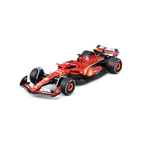 Ferrari model samochodu, SF24, bburago, #16 Charles Leclerc, zwycięzca Monako, czerwony