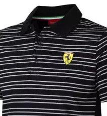 Ferrari Polo Gestreift Schwarz 2011