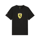 Ferrari T-shirt, kolorowa tarcza, czarna