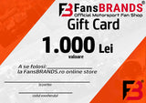 Karta Cadou 1000 RON - FansBRANDS®