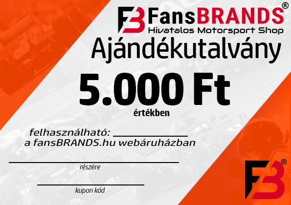 Ajándékutalvány 5 000 Ft - FansBRANDS®