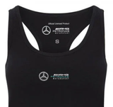 Damska bluzka Mercedes, logo, czarna, 2020