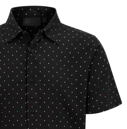 Mercedes Men's Polka Dot Shirt, Black