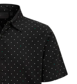 Mercedes Men's Polka Dot Shirt, Black