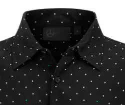 Mercedes Men's Polka Dot Shirt, Black
