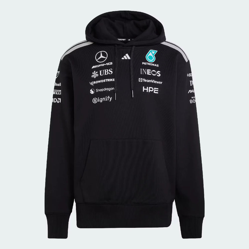Mercedes Kapurowa Bluza, drużyna, kierowca, adidas, czarna, 2026
