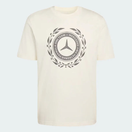 Mercedes póló, Silver Arrows, adidas, biały, 2026