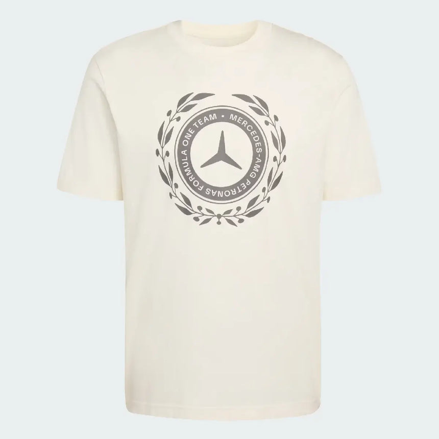 Mercedes póló, Silver Arrows, adidas, biały, 2026