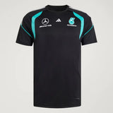 Mercedes T-shirt, zespół, mechanicy, adidas, czarny, 2026
