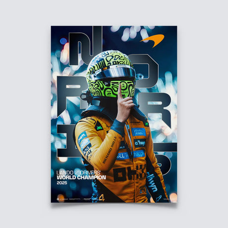 Plakat mistrza WDC McLaren, Lando Norris, 2025