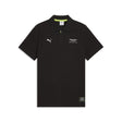 Pólko Aston Martin, Jacquard, normalny krój, Puma, czarne