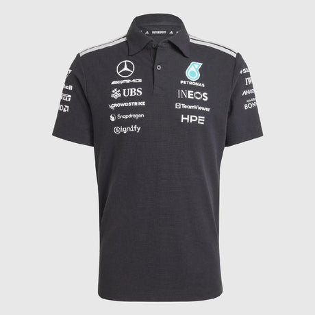 Pólko Mercedes, zespół, inżynierowie, adidas, czarne, 2026