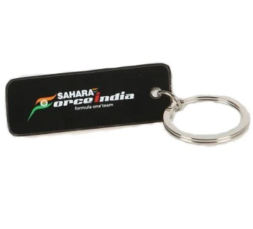 Force India Keychain, Metal FI Team Logo, Black, 2015