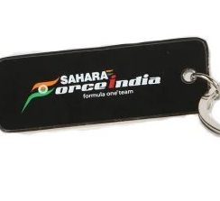 Force India Keychain, Metal FI Team Logo, Black, 2015