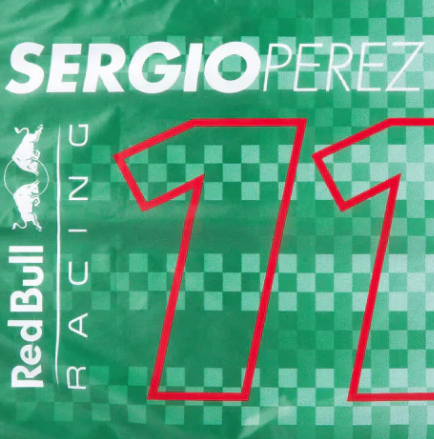 Flaga Red Bull, Sergio Pérez, 90x60 cm, Pomarańczowa, 2021