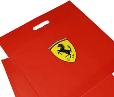 Plastikowa torba Ferrari, średnia, czerwona, 2019