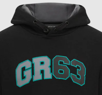 Bluza z kapturem Mercedes George Russell, czarna