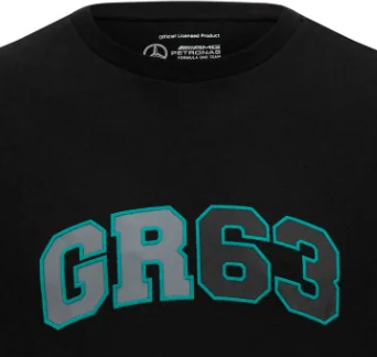 George Russell Mercedes Logo Herren T-Shirt, Schwarz